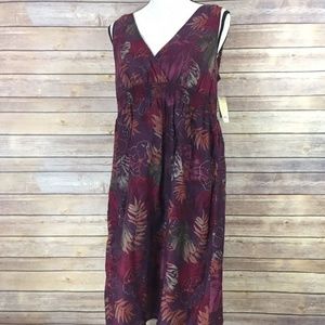 Sonoma Dress Purple Leaves  Summer